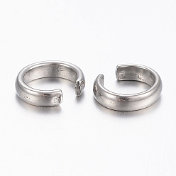 Stainless Steel Color 201 Stainless Steel Open Jump Rings, Stainless Steel Color, 12 Gauge, 8x7x2mm, Hole: 5mm