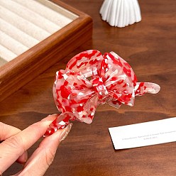 Красный Заколки для волос в форме когтей из ацетата целлюлозы, аксессуары для волос для женщин и девочек, бантом, красные, 103 мм