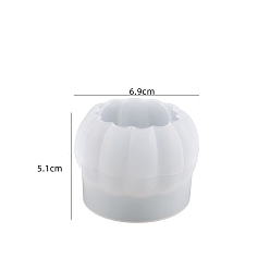 Тыква Хэллоуин силиконовые формы, формы для украшения, формы для литья гипсовой смолы, белые, тыква, 69x51 мм