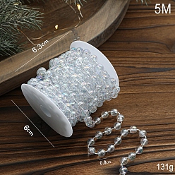Round Plastic Bead, for Party Decoration, Round, 8mm, 5m/roll