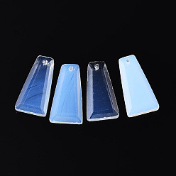 Опал Opalite подвески, граненые трапециевидные подвески, 24.5~25.5x12.5~13.5x3.5~4.5 мм, отверстие : 1~1.2 мм