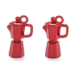 Индийский Красный Окрашенного распылением медные подвески, чайник, Индийская красная, 18x10.7x6 мм, отверстие : 2 мм