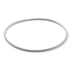 Платина Железные пружинные цепи растягивающиеся браслеты, гитарные струны браслеты катушки для женщин мужчин, платина, 0.17 см, внутренний диаметр: 2-1/2 дюйм (6.2 см)