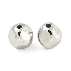 Bicone CCB пластиковые шарики, платина, неправильная форма, 10 мм, отверстие : 2.3 мм