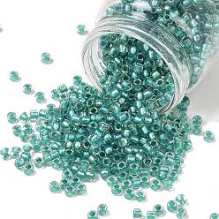 (264) Inside Color AB Crystal/Light Sea Green Lined Тохо 6/0 круглые бусины, японский бисер, (264) внутри цвет ab кристалл / светло-зеленый на подкладке, 4 мм, отверстие : 1.5 мм, Около 168 шт / 10 г