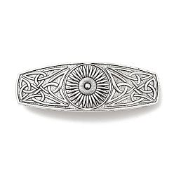 Античное Серебро Заколки для волос в стиле ретро из сплава викингов, аксессуары для волос для женщин и девочек, овальные, античное серебро, 83.5x29x11 мм