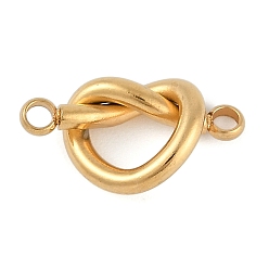 Золотой 304 подвески из нержавеющей стали, сердечные узлы, золотые, 19x17x4.5 мм, отверстие : 2 мм