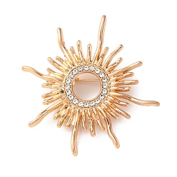 Золотой Броши из сплава кристаллов и страз, солнце, золотые, 47x46 мм