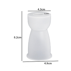 Белый Силиконовые формы для подсвечников своими руками, формы для литья цемента из смолы и гипса, белые, 82x43~49 мм, внутренний диаметр: 22 мм