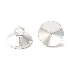 Посеребрённый Поручительств латуни кулон, без свинца и без кадмия, 925 серебро покрытием, 5.5x7.5x5.5 мм, отверстие : 2 мм