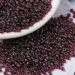 (RR3737) Fancy Lined Rust MIYUKI Round Rocailles Beads, Japanese Seed Beads, (RR3737) Fancy Lined Rust, 8/0, 3mm, Hole: 1mm, about 422~455pcs/bottle, 10g/bottle