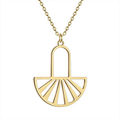 Fan 304 подвески из нержавеющей стали с лазерной резкой, золотые, вентилятор, 15.75 дюйм (40 см), Кулон : 20x17 мм