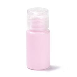 Pink PET Bottles, Refillable Bottle, Travel Size Bottles with Flip Cap, for Skin Care Refillable Bottle, Column, Pink, 2.3x5.6cm, Hole: 13mm, Capacity: 10ml(0.34fl. oz)