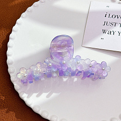 Лиловый Заколки для волос из ацетата целлюлозы в форме цветка с большими когтями, аксессуары для волос для женщин и девушек, сирень, 109x53x46 мм