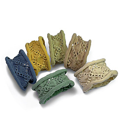 Gemischte Farbe 6Stück elastisches Haar-Accessoire aus Stoff, für Mädchen oder Frauen, Scrunchie / Haargummis, Gemischte Farbe, 50x20 mm