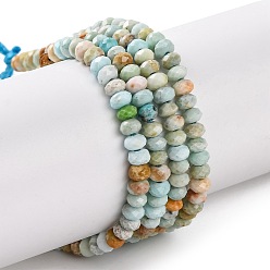 (52) Непрозрачная лаванда Природные Говлит бисер нитей, окрашенные, граненые, рондель, разноцветные, 3x2 мм, отверстие : 0.8 мм, около 171~176 шт / нитка, 15.16~15.35'' (38.5~39 см)