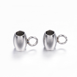 Нержавеющая Сталь Цвет Устойчивы к потускнению 304 дужки из нержавеющей стали, петля под залог, овальные, цвет нержавеющей стали, 7x5x4 мм, отверстие : 2 мм, внутренний диаметр: 2 мм