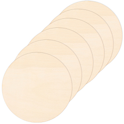 Льняное Полотно 6шт. необработанной древесной щепы, плоско-круглые, белье, 150x2.5 мм