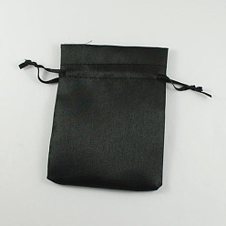 Black Cloth Pouches, Rectangle, Black, 90x70mm