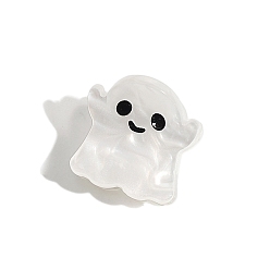 Ghost Заколки-коготь из ацетата целлюлозы на тему Хэллоуина, аксессуары для волос для женщин, призрак, 25x25 мм
