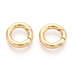Настоящее золото 18K Латунные пружинные кольца, без никеля , кольцо, реальный 18 k позолоченный, 11.8x2.2 мм