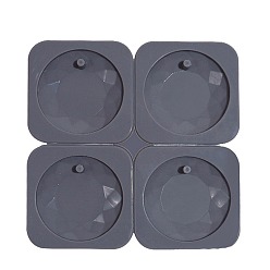 Светло-серый Квадратная подвесная тарелка капающий клей форма, Формы для ароматерапевтических свечей на день святого валентина, светло-серый, 160x160 мм