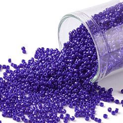 (48) Opaque Navy Blue Тохо 11/0 круглые бусины, японский бисер, (48) непрозрачный темно-синий, 2.2 мм, отверстие : 0.8 мм, Около 5555 шт / 50 г