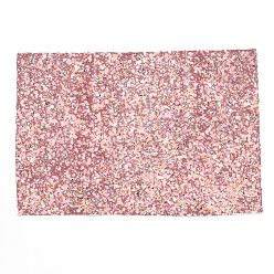 Pink Natural Rose Quartz & Seed Beads Self-Adhesive Patches, Appliques, Costume Accessories, for Clothes, Bag Pants, Shoes, Cellphone Case, Pink, 31.8x21.8x0.25cm