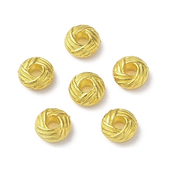 Золотой Сплавочные бусины, плоско-круглые, золотые, 6x2.5 мм, отверстие : 1.8 мм