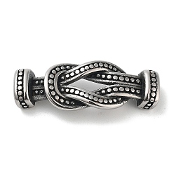 Античное Серебро 304 подвески из нержавеющей стали, полирование, узлы связи, античное серебро, 14x40x7 мм, отверстие : 4x9 мм