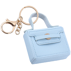 Светло-Синий 1брелки для сумок из искусственной кожи, золотые, голубой, 60x50 мм