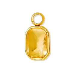 Rectangle 304 Настройки кабошон из нержавеющей стали кулон, для причудливого камня, золотые, восьмиугольник прямоугольник, лоток : 4x6 мм, 10x5 мм