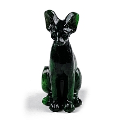 Рубин В Цоизита Натуральный рубин в цоизите в форме египетской кошки, украшения для дома, украшение рабочего стола для дома, автомобиля, офиса, 80x30 мм