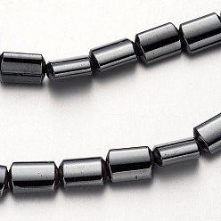 Original Color Non-magnetic Synthetic Hematite Bead Strands, Rectangle, Original Color, 9x6x4mm, Hole: 1mm, about 47pcs/strand, 15.7 inch