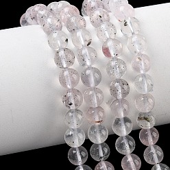 Другие Кварцы Природного кварца нитей бисера, круглые, 6~6.5 мм, отверстие : 0.8 мм, около 59~60 шт / нитка, 14.96~15.16'' (38~38.5 см)