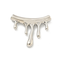 Платина Латунные бусины, без кадмия и без свинца, изгиб потока, платина, 28x33.5x5 мм, отверстие : 3 мм