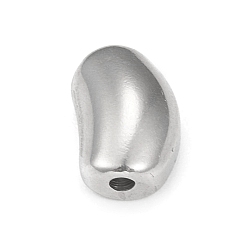 Stainless Steel Color Non-Tarnish 304 Stainless Steel Beads, Bean, Stainless Steel Color, 9x6x5.5mm, Hole: 1.6mm