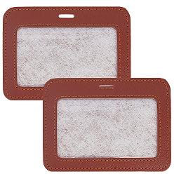 Сиена Держатель для пластиковой идентификационной карточки из ПВХ, прямоугольные, цвет охры, 77x103x4 мм, отверстие : 13x3.5 мм