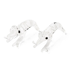 Прозрачный Подвески лэмпворк ручной работы, креветки прелести, прозрачные, 19x35x18.5 мм, отверстие : 2.5x3 мм