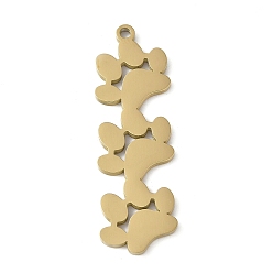 Paw Print 304 подвески из нержавеющей стали, непрерывный амулет кошачий коготь, отпечаток лапы, 37x11.5x1.5 мм, отверстие : 1.6 мм