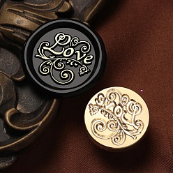 Слово Любовь сургучная печать латунные головки штампов, для сургучной печати, золотые, слово, 25x15 мм, внутренний диаметр: 7 мм