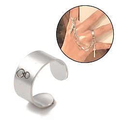 Нержавеющая Сталь Цвет Не тускнеет 304 компоненты открытого кольца манжеты из нержавеющей стали, кольцо петли, цвет нержавеющей стали, широк: 10 мм, отверстие : 2.5 мм, размер США 8 1/2 (18.5 мм)