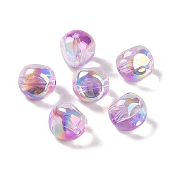 Medium Orchid Acrylic Beads, Imitation Baroque Pearl Style, Nuggest, Medium Orchid, 10x9.5x9mm, Hole: 1.3mm