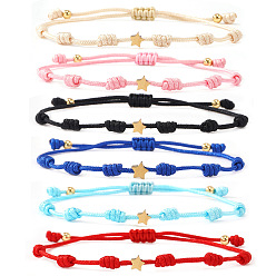 (52) Непрозрачная лаванда Разноцветный плетеный браслет в форме звезды, стильный аксессуар унисекс, универсальное украшение, модный дизайн.