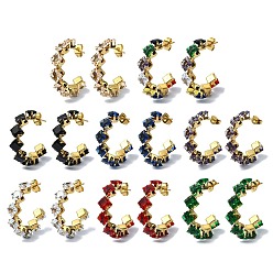 (52) Непрозрачная лаванда Серьги-пусеты из нержавеющей стали с ионным покрытием (IP) золотистого цвета и ромбами со стеклом, серьги-кольца, разноцветные, 304 мм