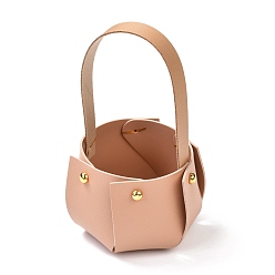 Бежевый Портативные наборы для изготовления конфет из искусственной кожи из искусственной кожи, с шипами, для упаковки свадебного подарка, бежевые, 22x20x0.2 см