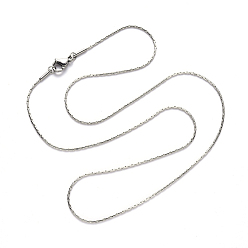 Stainless Steel Color 304 Stainless Steel Coreana Chain Necklace, with Lobster Claw Clasp, Stainless Steel Color, 19.68 inch(50cm)x0.9mm