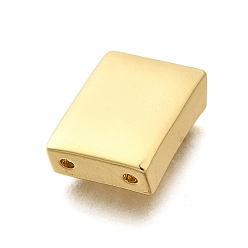 Настоящее золото 18K Латуни многожильных ссылки, прямоугольные, стойки покрытие, долговечный, без свинца и без кадмия, реальный 18 k позолоченный, 16.5x12x4.5 мм, отверстие : 1.4 мм