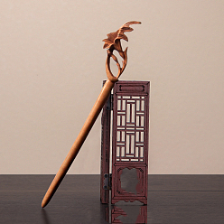 Цветок Старинные деревянные палочки для волос, аксессуары для волос для женщины девушки, цветочным узором, 180 мм