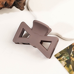 Розово-Коричневый Матовые пластиковые заколки для волос с бантом, большие зажимы для густых и тонких волос, розово-коричневый, 30x45 мм